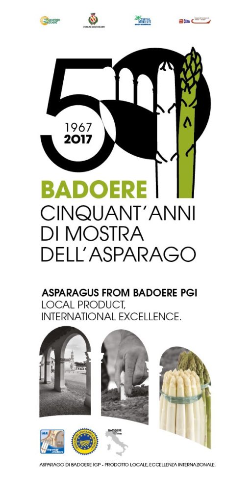 depliant del 50esimo anniversario della mostra dell'asparago I.G.P. di Badoere